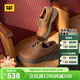 卡特（CAT）休閑皮鞋工裝鞋男鞋26春新品經(jīng)典款男士固特異牛皮休閑增高厚底鞋 淺棕色P721416 43