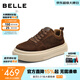 百麗（Belle）男士布鞋網(wǎng)面透氣運動(dòng)休閑板鞋男26夏新厚底增高8YF01DM5預售 啡色 39