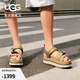 UGG夏季新款女士舒適時(shí)尚平底露趾魔術(shù)貼搭扣休閑金星涼鞋1180070 SNDC | 沙堡棕色 37