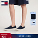 TOMMY JEANS【禮物】男裝懶人一腳蹬輕便船鞋百搭運動(dòng)鞋休閑鞋帆布鞋 【01366】藏青色C1G 41