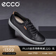 愛(ài)步（ECCO）休閑鞋 板鞋男鞋男士平底耐磨皮鞋低幫鞋子男 柔酷7號430004 HL 黑色43000401001 42