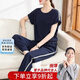 雪夕（XUEXI）媽媽中老年女裝夏裝休閑運動(dòng)套裝2025新款短袖兩件套裝媽媽裝夏季