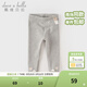 戴維貝拉（DAVE＆BELLA）女童打底褲兒童休閑褲女寶寶彈力褲洋氣幼兒長(cháng)褲春季新款童褲 灰色【現貨】 110 cm（建議身高100-110cm）