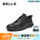 百麗（Belle）高幫皮鞋春新商場(chǎng)同款牛皮厚底商務(wù)運動(dòng)鞋8VX01DM5 黑色-單里 42 (260mm)