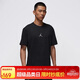 Jordan男子喬丹 純棉柔軟 飛人Logo 籃球速干短袖T恤HQ8971-010黑色2XL