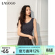 LAGOGO【呼吸感背心】百搭修身吊帶女拉谷谷2025春新款遮副乳上衣 深灰色 M