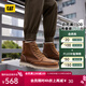 卡特（CAT）馬丁靴工裝靴男鞋經(jīng)典款BRAVADO輕戶(hù)外復古時(shí)尚牛皮面機車(chē)靴子男 淺棕P724049 41