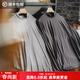 馬登工裝美式半高領(lǐng)長(cháng)袖T恤男健身彈力灰色修身打底衫男士冰絲內搭春 淺灰色 M