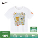 NIKE 耐克童裝印花時(shí)尚短袖T恤2025年夏季男女童柔軟舒適兒童休閑上衣