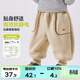 嘟嘟家寶寶雙面絨褲子秋冬兒童加厚長(cháng)褲男童冬季休閑褲女童冬裝 卡其110
