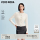 VEROMODA針織衫季新款含桑蠶絲綿羊毛蝴蝶結開(kāi)衫325413048 太古白色 L