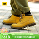 卡特（CAT）馬丁靴工裝靴男鞋經(jīng)典款Doubleday系列牛皮中幫防滑戶(hù)外靴子男 黃色P726447 42