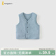 童泰（TONGTAI）嬰兒馬甲秋冬季純棉保暖男女寶寶衣服加厚背心外出坎肩馬夾 藍色 100 碼(建議2-3歲身高90-103cm)