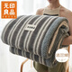 無(wú)印良品法蘭絨沙發(fā)蓋毯可鋪床毯午睡毯夏季空調毯蓋毯150*200cm 灰條