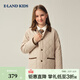 E·LAND KIDS童裝男童女童棉服新品休閑翻領(lǐng)夾棉保暖外套 L/Beige淺米色/36 170
