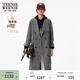 Teenie Weenie小熊西裝領(lǐng)毛呢大衣冬季格雷系氣質(zhì)直筒長(cháng)款外套女裝 灰色 S (160)