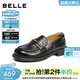 百麗（Belle）質(zhì)感百搭樂(lè )福鞋女2026春季新款商場(chǎng)舒適通勤便士單鞋F6S1DAA6 黑色 39
