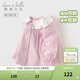 戴維貝拉（DAVE＆BELLA）兒童襯衫長(cháng)袖女童上衣洋氣寶寶衣服純棉小童襯衣春季新款童裝 粉紫格【現貨】 90 cm（建議身高80-90cm）