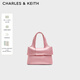 CHARLES&KEITH芭蕾蝴蝶結凱莉包手提斜挎包生日禮物女CK2-10151494 Flamingo Pink粉紅色 小包