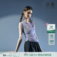 日著(zhù)原創(chuàng  )圓領(lǐng)無(wú)袖針織t恤2025夏新款純棉嵌花時(shí)尚修身洋氣上衣女 月光紫 XL