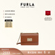 芙拉（FURLA）【禮物】1927迷你牛皮女士高級感單肩斜挎包鏈條包小方包 干邑棕色 MINI