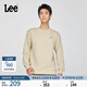 Lee舒適版日常圓領(lǐng)小Logo貼布男士長(cháng)袖衛衣休閑潮流LMT010832204 卡其色 XL