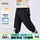 嘟嘟家兒童冬裝羽絨褲男童加厚長(cháng)褲寶寶冬季保暖加絨褲子冬季戶(hù)外滑雪服 黑色 100