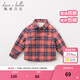戴維貝拉（DAVE＆BELLA）加絨格子女童襯衣兒童襯衫男童長(cháng)袖上衣秋冬打底衫寶寶冬季中大童 英格蘭格 90 cm(3Y(建議身高80-90cm))