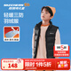 Skechers斯凱奇兒童羽絨服秋冬季男女童外套羽絨馬甲L424K080/L425K029 碳黑/0018 160 cm