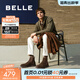 百麗（Belle）戶(hù)外潮搭休閑靴男靴冬新英倫風(fēng)短靴切爾西靴加絨A1691DD4 咖色-單里 42 (260mm)