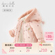 戴維貝拉女童外套連帽兒童棉服冬裝寶寶夾棉加厚棉衣童裝