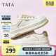 他她（TATA）棉花糖厚底板鞋女鞋輕便透氣增高小白鞋 米白/杏AM5 37