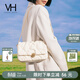 VANESSA HOGAN VH女包蓬蓬軟包質(zhì)感柔軟褶皺菱格方包百搭腋下包牛皮單肩斜挎包