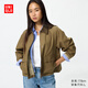 優(yōu)衣庫女裝休閑短茄克/巴恩風(fēng)外套夾克早春26春夏483807 484664 483807/33卡其色 M