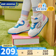 江博士冬季男女童加絨保暖學(xué)步鞋 卡通動(dòng)漫可愛(ài)萌高幫兒童運動(dòng)鞋 米/粉紅/藍 30 腳長(cháng)約18.2-18.8
