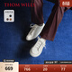 THOM WILLS小白鞋男冬季軟底休閑板鞋增高平底鞋一腳蹬男士皮鞋 白色G872 40 /7碼