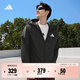 adidas情侶款拒水防曬UPF50+連帽防曬衣男女阿迪達斯官方輕運動(dòng) 黑色   L