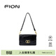 菲安妮（FION）年新款包包女包真皮回音小方包設計斜挎包 生日禮物 經(jīng)典黑