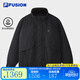 FILA FUSION斐樂(lè )潮牌棉服男2026春新款時(shí)尚休閑寬松保暖夾克外套 正黑色-BK M 170/92A/M