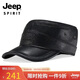 JEEP帽子男牛皮帽秋冬加厚棒球帽護耳保暖鴨舌帽時(shí)尚休閑平頂帽A0023