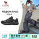 駱駝（CAMEL）男鞋復古慢跑步透氣緩震休閑運動(dòng)鞋子 K15C09L7029 黑/銀白 41