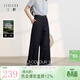 三彩2026春季新款休閑褲復古水洗牛仔褲寬松收腰闊腿褲長(cháng)褲M(mǎn) 深海藍 L 165/72A