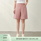 纖莉秀【舒適松緊后腰百搭五分牛仔短褲】大碼女裝胖mm夏新款1628 粉色 3XL