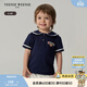 Teenie Weenie  Kids小熊童裝25年款男寶寶海軍水手領(lǐng)短袖T恤打底衫 藏青色 100 cm