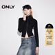ONLY2025秋季新款百搭保暖小高領(lǐng)顯瘦短款開(kāi)衫針織衫女|12513A017 H1Z黑色 M