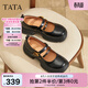 他她（TATA）女鞋冬商場(chǎng)同款時(shí)尚百搭女瑪麗珍鞋新款鞋子7OL16CQ5 黑色 36