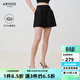 艾諾絲雅詩(shī)【商場(chǎng)同款】夏季新品桑蠶絲摩登西裝短褲休閑褲40513001 黑色 XL