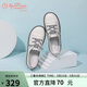 金利來(lái)（Goldlion）女鞋一腳蹬休閑軟底單鞋平底小白鞋女 668130071灰色40