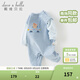 戴維貝拉（DAVE＆BELLA）新生兒假兩件爬服0-6個(gè)月寶寶衣服春季新款小童連體衣嬰兒睡衣 夾花藍【現貨】 90cm （建議身高80-90cm）