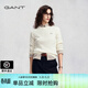 GANT/甘特2025秋冬新款女裝純棉絞花針織衫美式休閑圓領(lǐng)麻花毛衣 107-象牙白 M